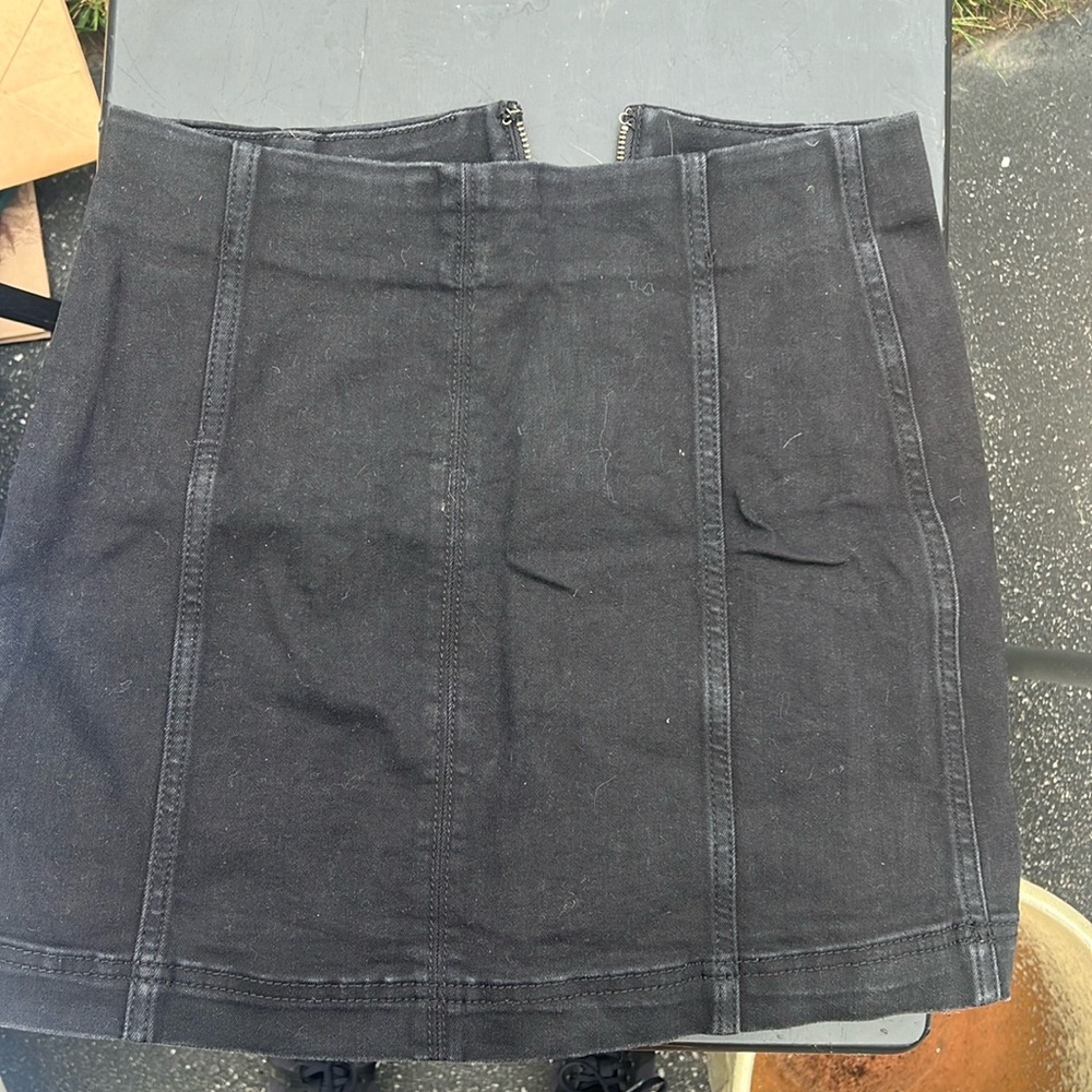 Black Denim Skirt, Size 2